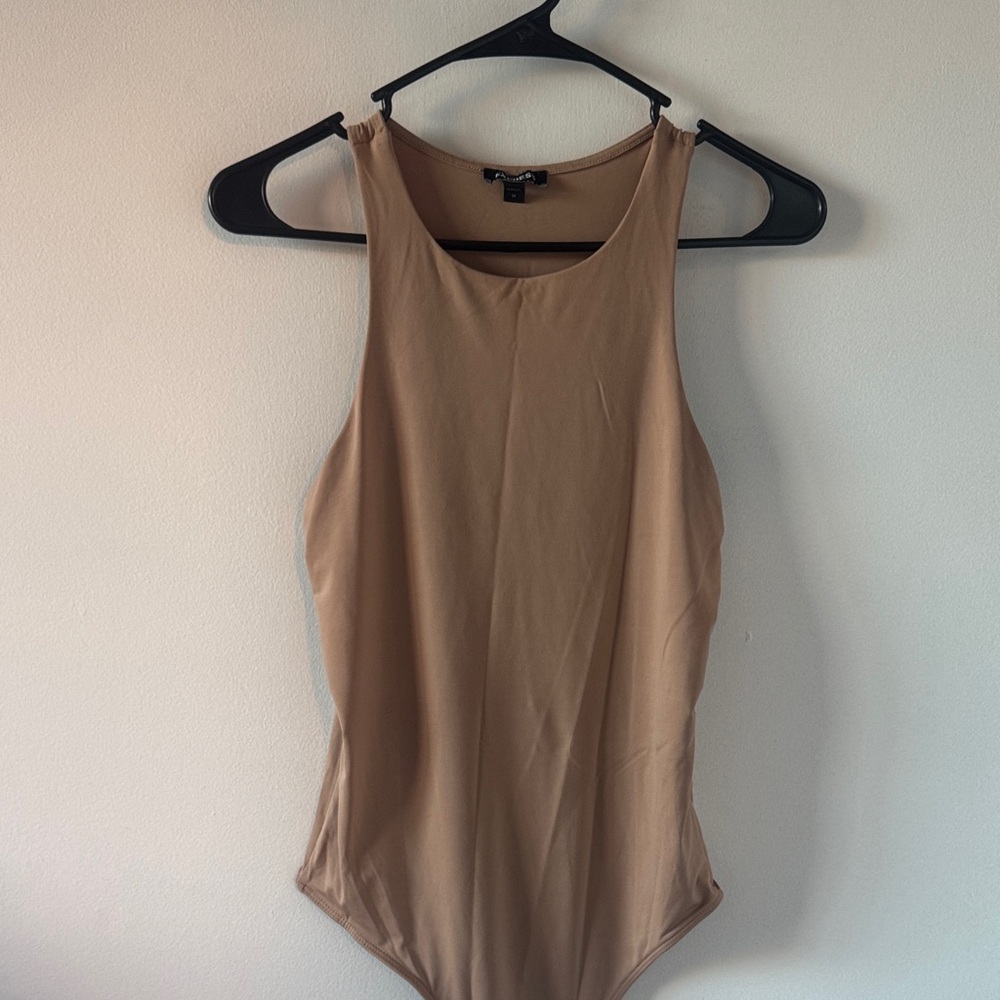 Express Tan Sleeveless Bodysuit
